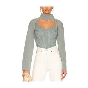 Simkhai Ribbed Baltic Marsh Nicole Sweater Size L